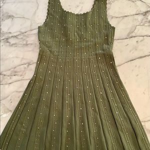 Olive green beaded Sandro dress